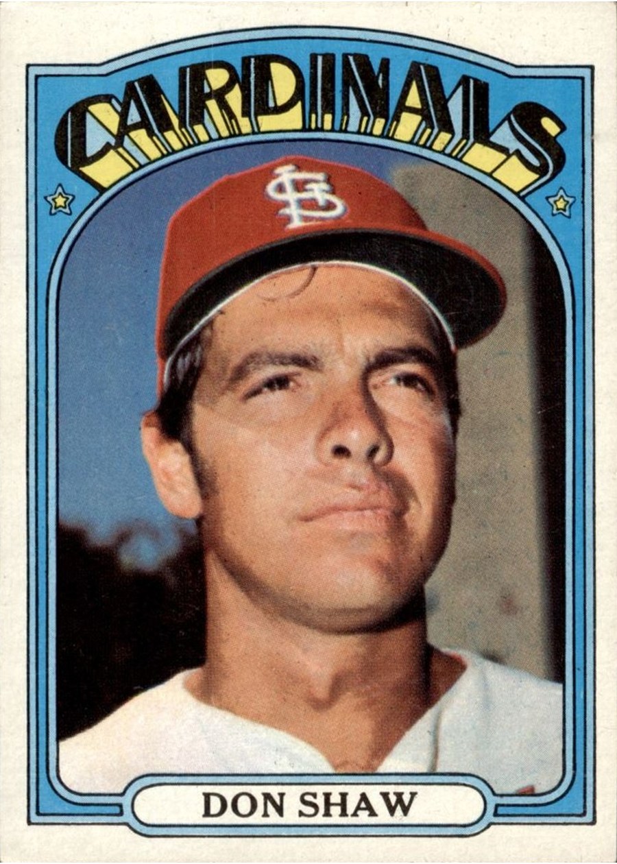 1972 Topps #479 Don Shaw, St. Louis Cardinals