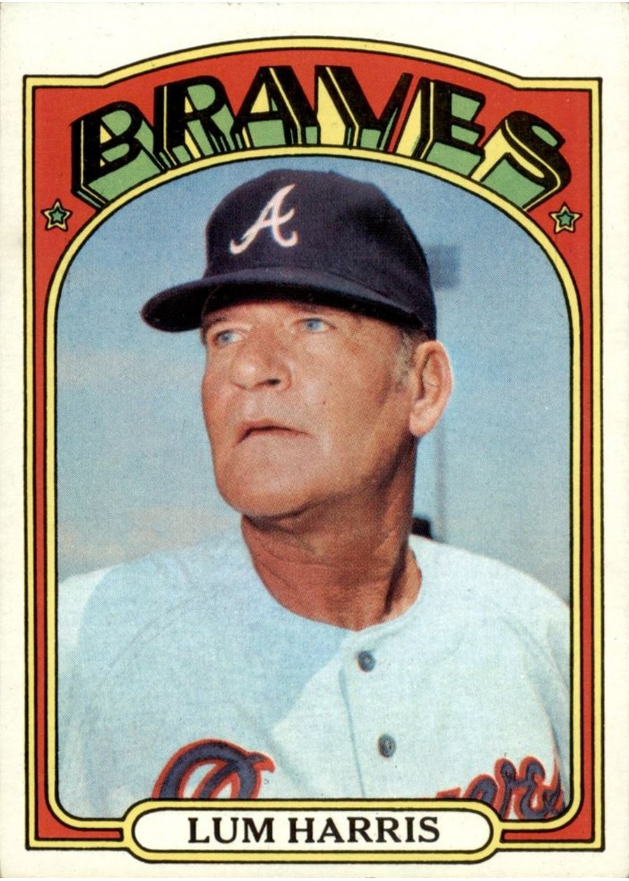1972 Topps #484 Lum Harris, Atlanta Braves