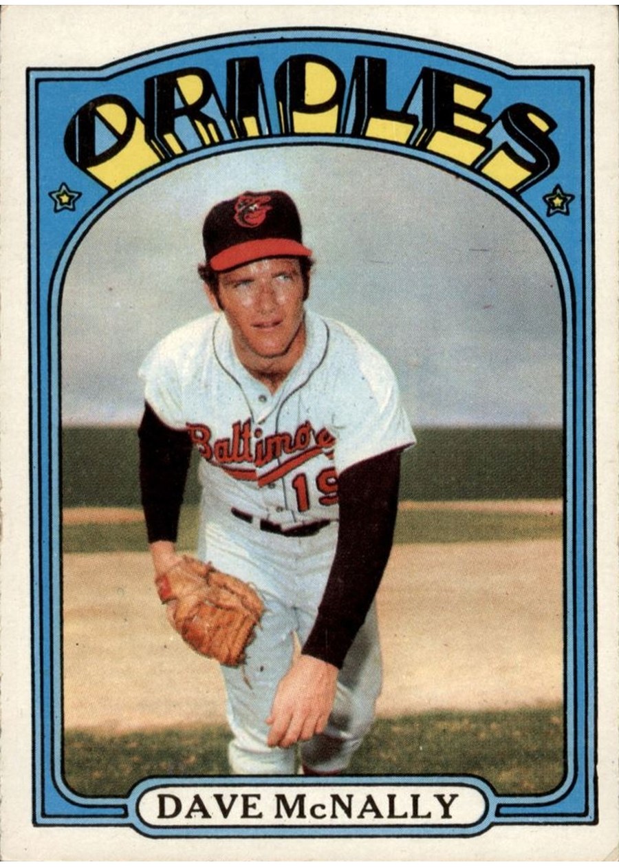 1972 Topps #490 Dave McNally, Baltimore Orioles
