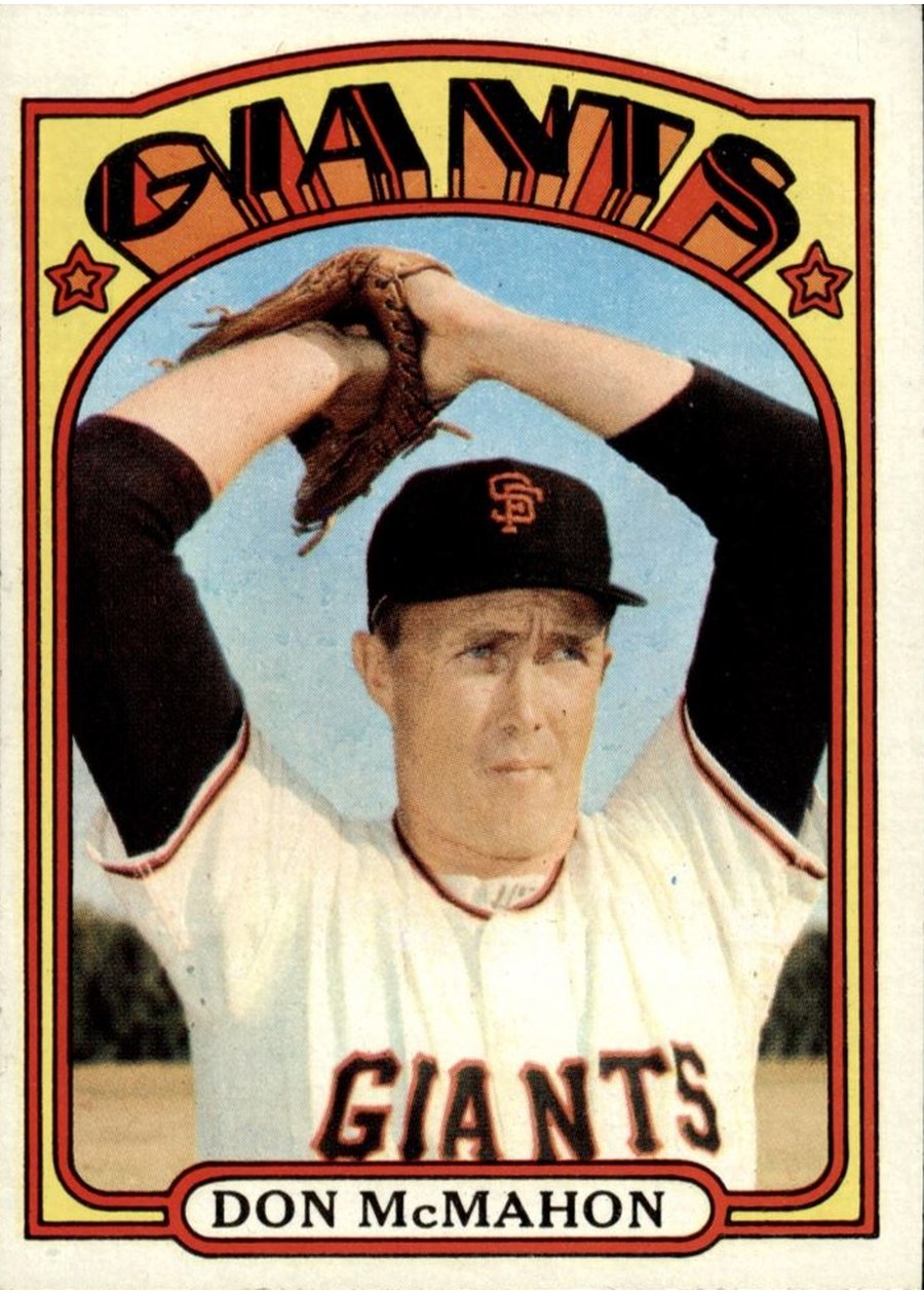 1972 Topps #509 Don McMahon, San Francisco Giants