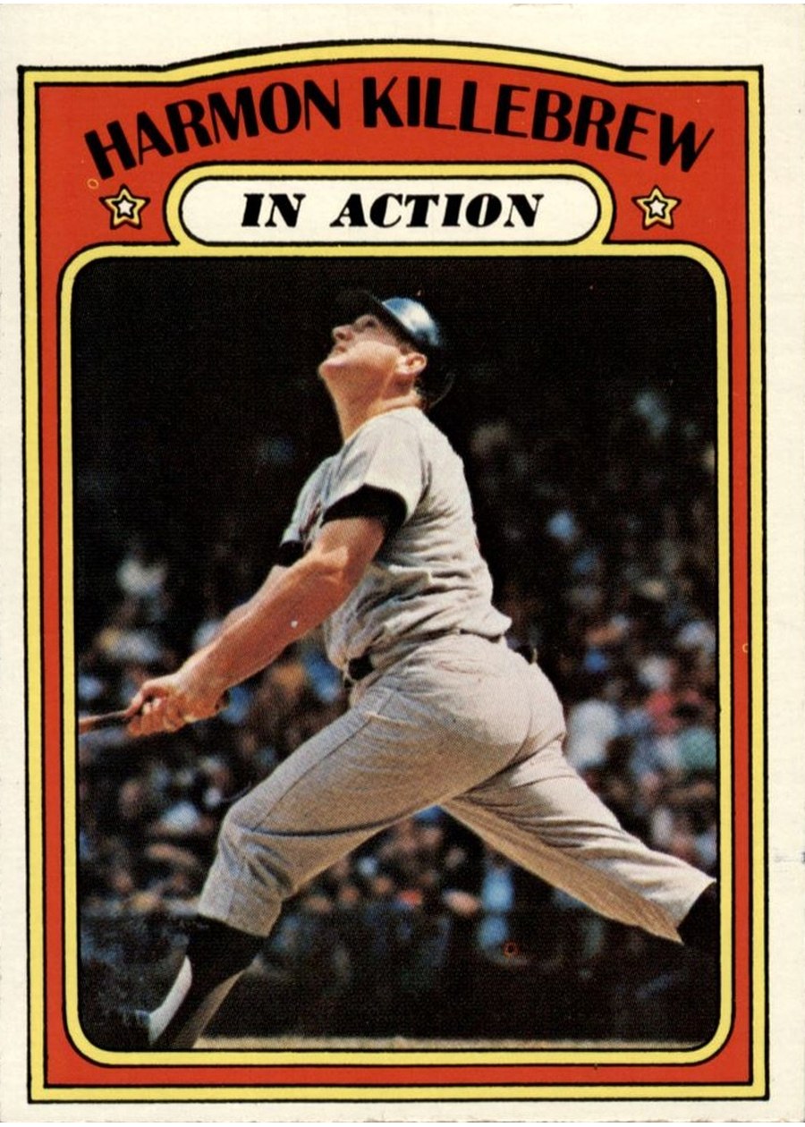 1972 Topps #52 Harmon Killebrew In Action, Minnesota Twins