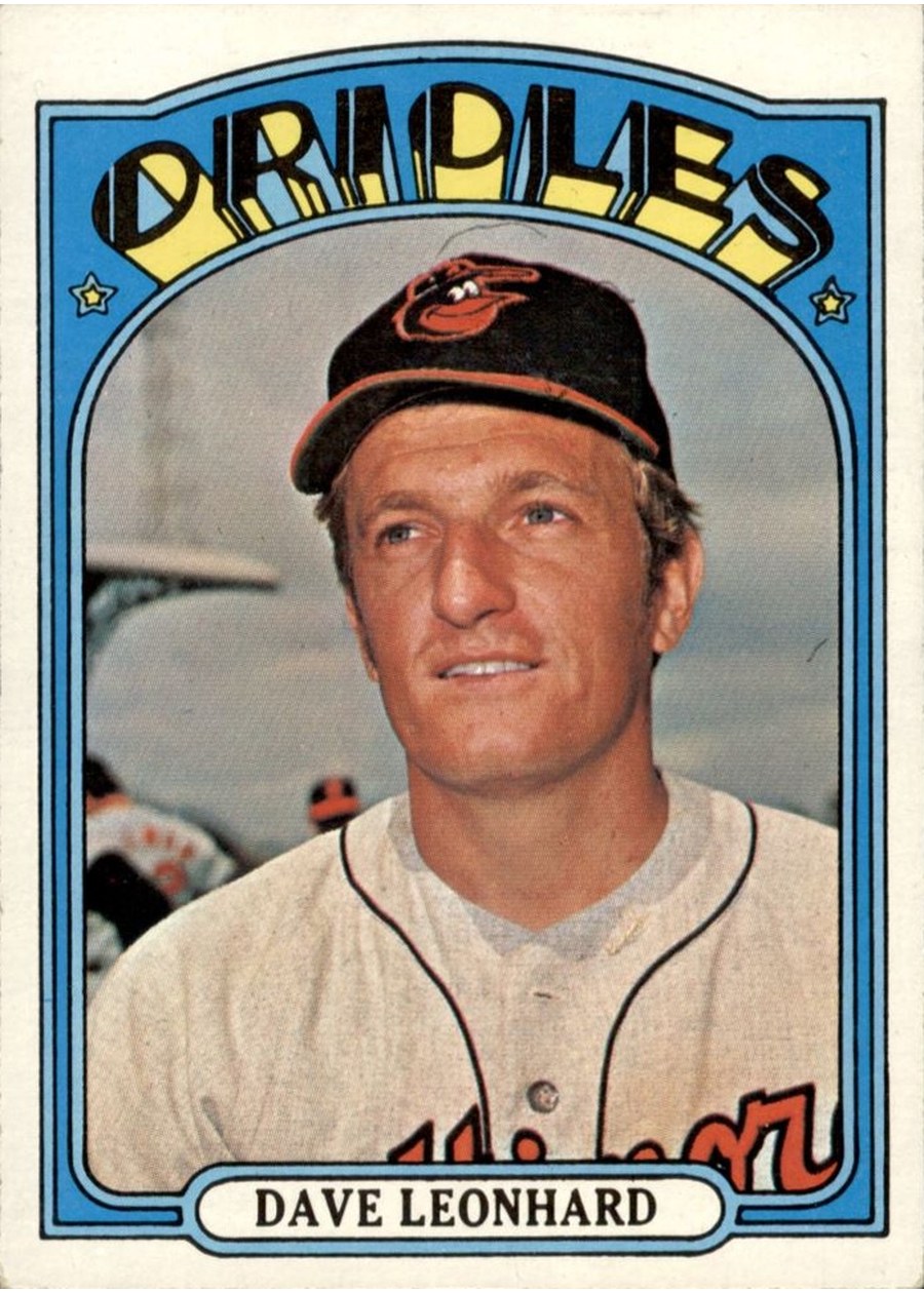 1972 Topps #527 Dave Leonhard, Baltimore Orioles