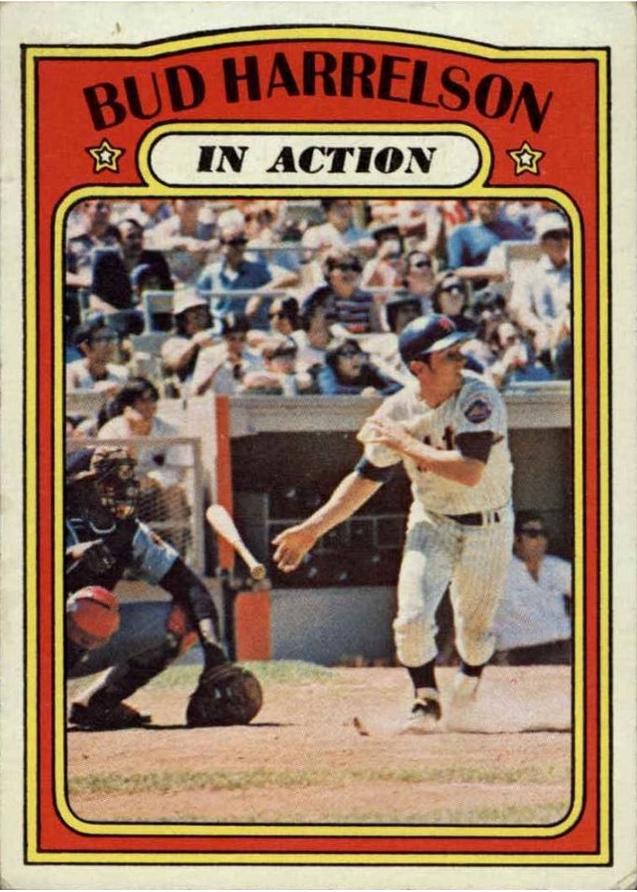 1972 Topps #54 Bud Harrelson In Action, New York Mets