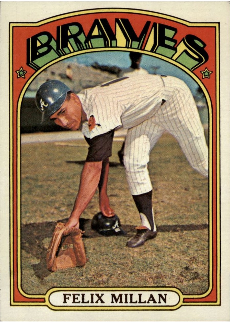 1972 Topps #540 Felix Millan, Atlanta Braves