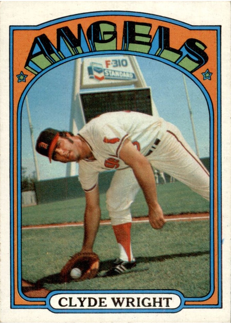 1972 Topps #55 Clyde Wright, California Angels