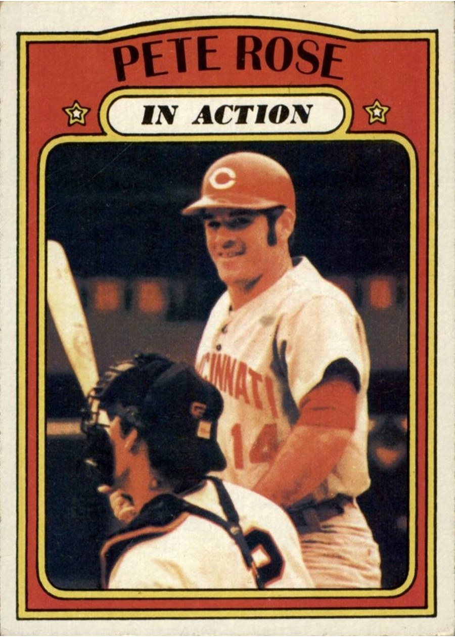 1972 Topps #560 Pete Rose In Action, Cincinnati Reds