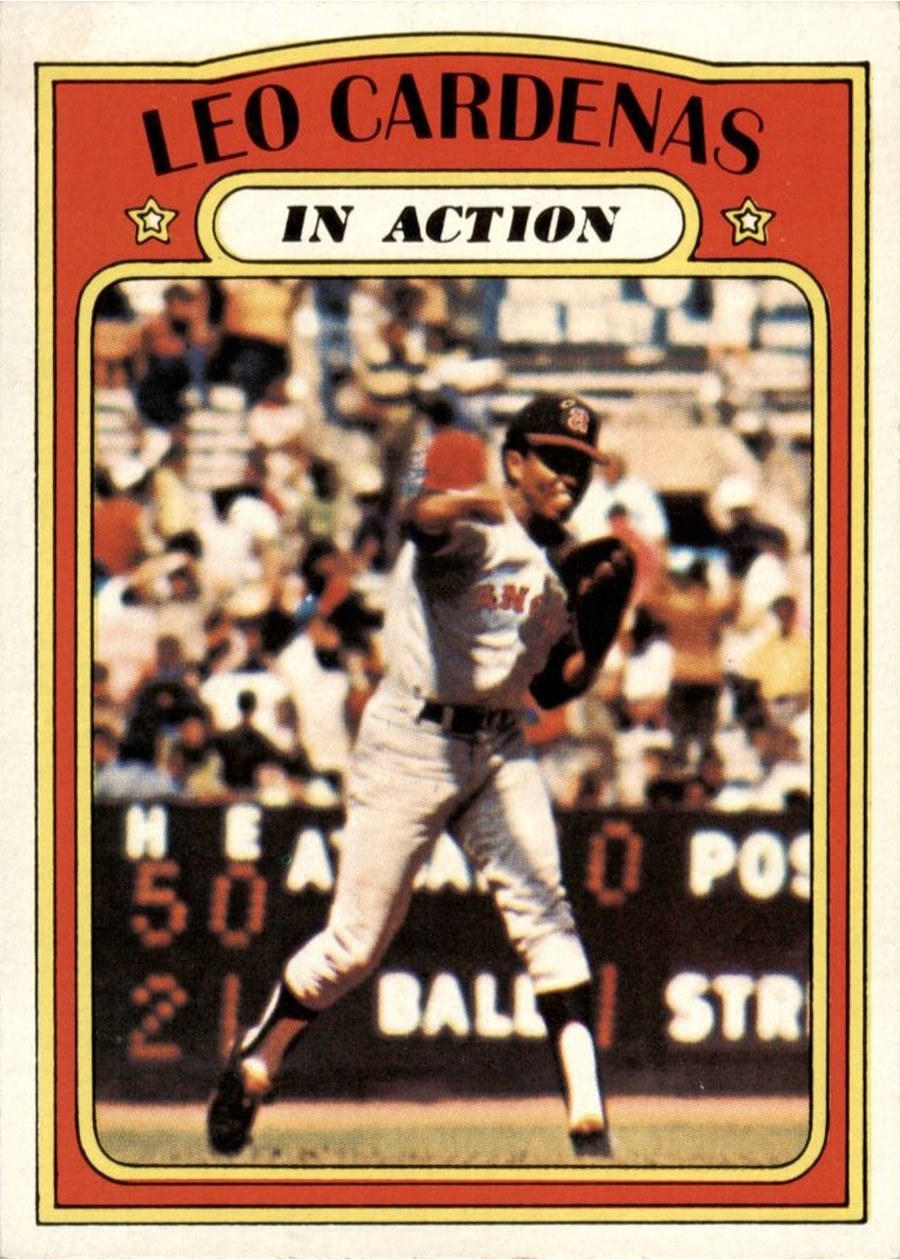 1972 Topps #562 Leo Cardenas In Action, California Angels