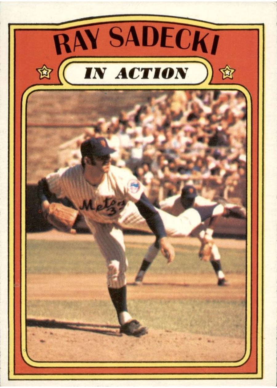 1972 Topps #564 Ray Sadecki In Action, New York Mets