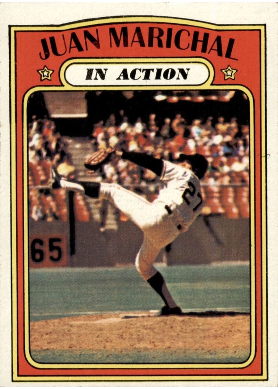 1972 Topps #568 Juan Marichal In Action, San Francisco Giants