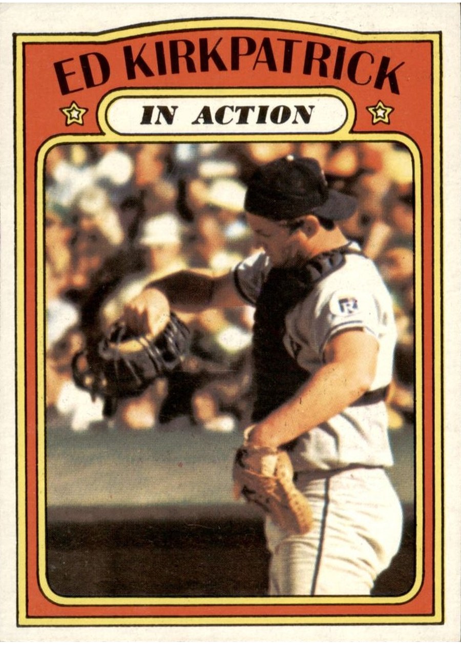 1972 Topps #570 Ed Kirkpatrick In Action, Kansas City Royals