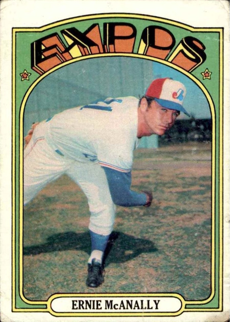 1972 Topps #58 Ernie McAnally, Montreal Expos