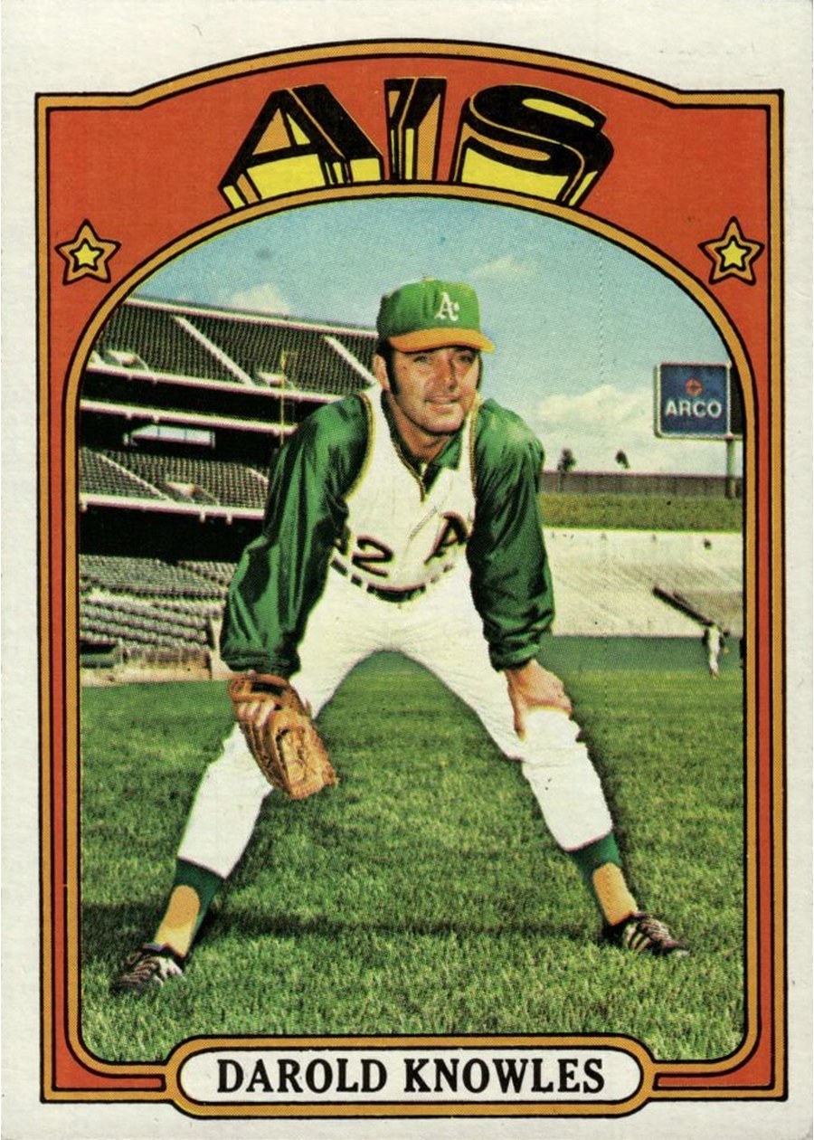 1972 Topps #583 Darold Knowles, Oakland Athletics