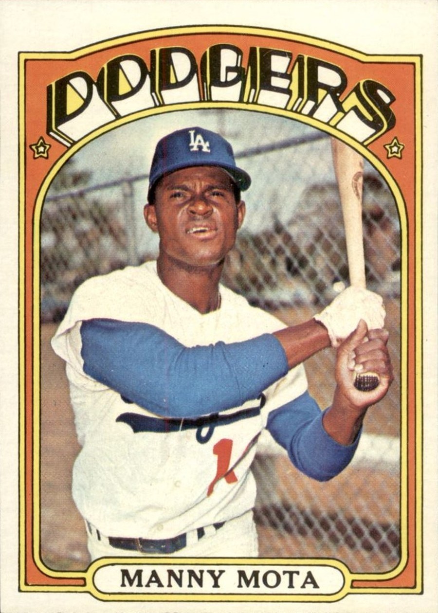 1972 Topps #596 Manny Mota, Los Angeles Dodgers
