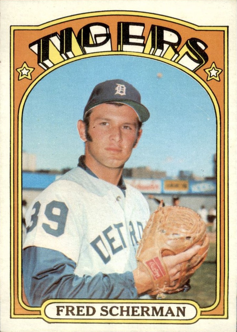 1972 Topps #6 Fred Scherman, Detroit Tigers