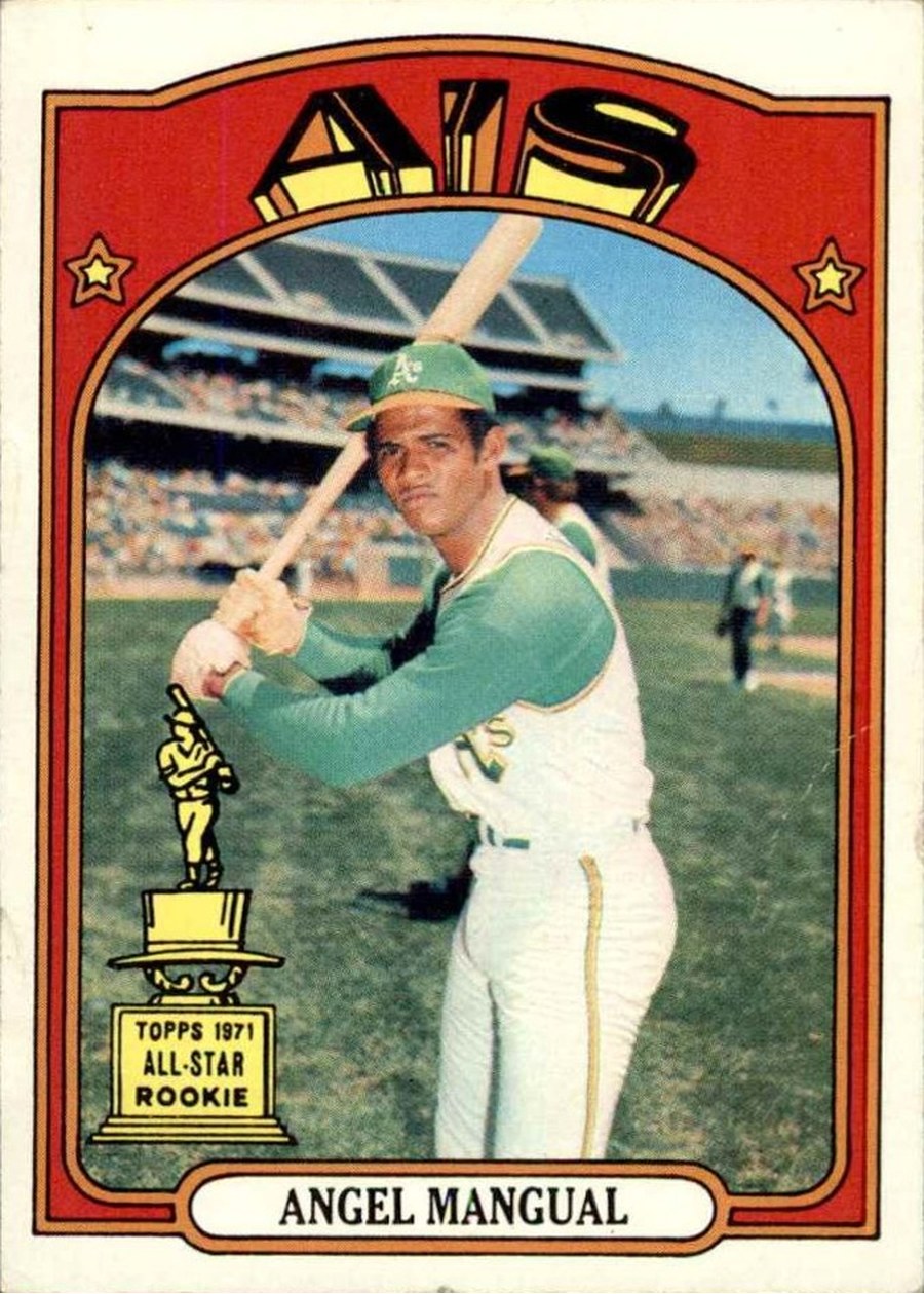 1972 Topps #62 Angel Mangual, Oakland Athletics
