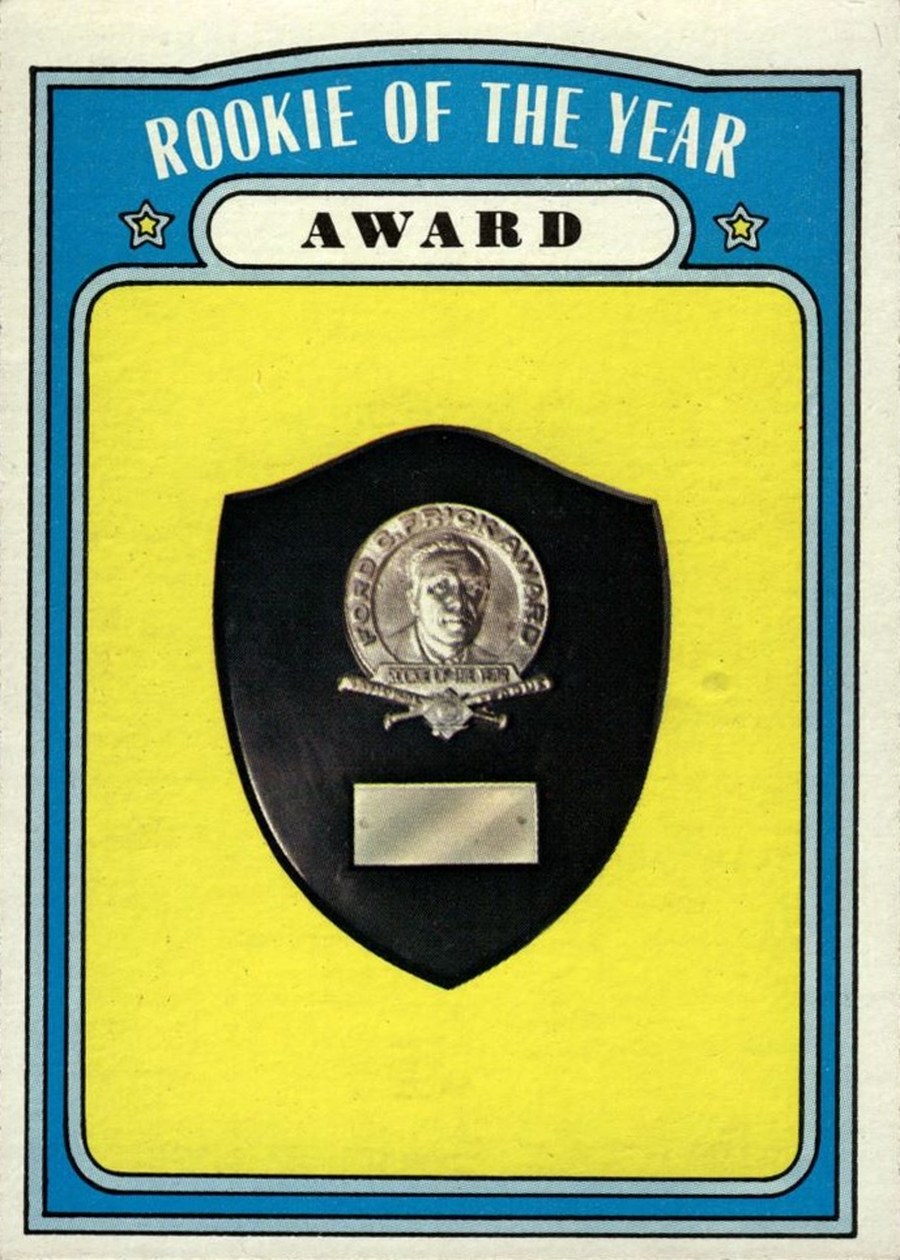 1972 Topps #625 Rookie of the Year Award