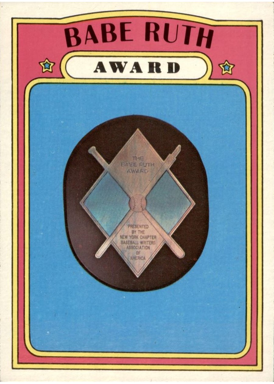 1972 Topps #626 Babe Ruth Award