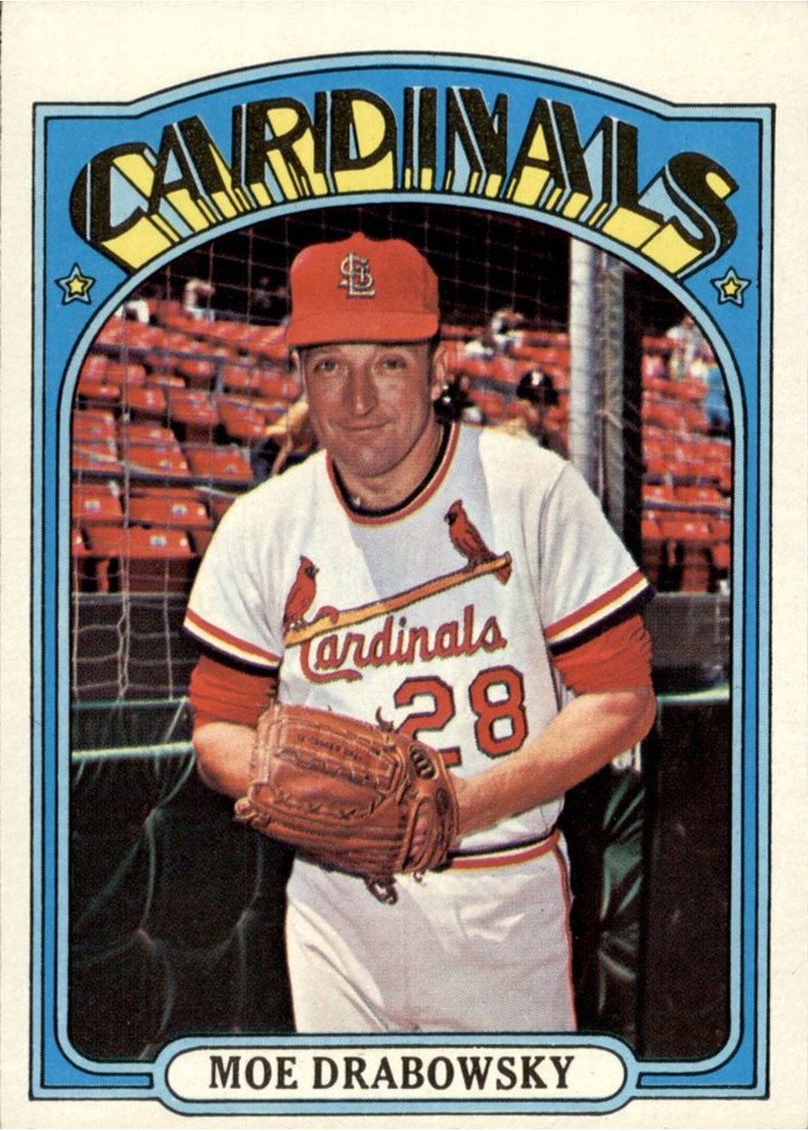 1972 Topps #627 Moe Drabowsky, St. Louis Cardinals