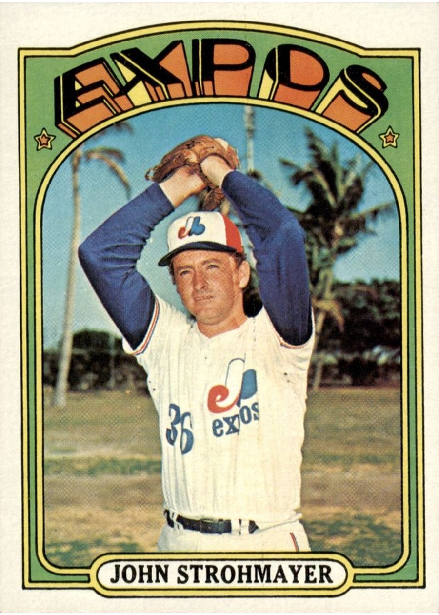 1972 Topps #631 John Strohmayer, Montreal Expos