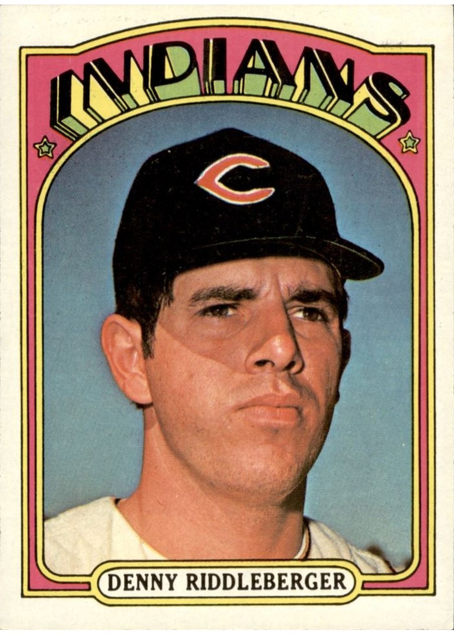 1972 Topps #642 Denny Riddleberger, Cleveland Indians