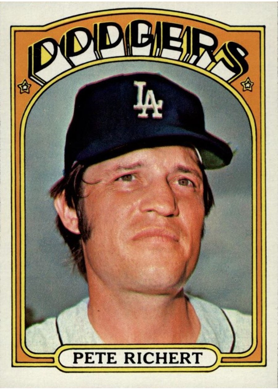1972 Topps #649 Pete Richert, Los Angeles Dodgers