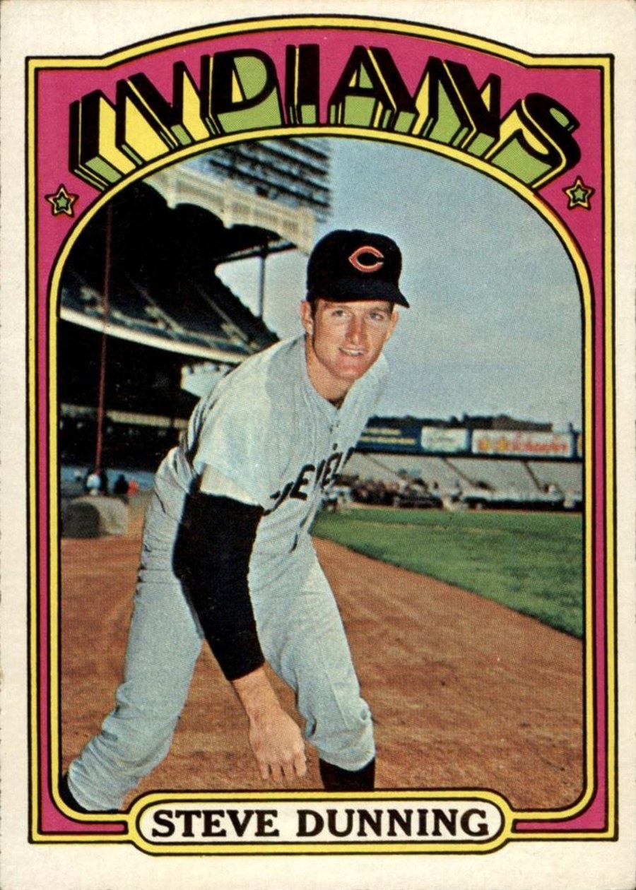 1972 Topps #658 Steve Dunning, Cleveland Indians