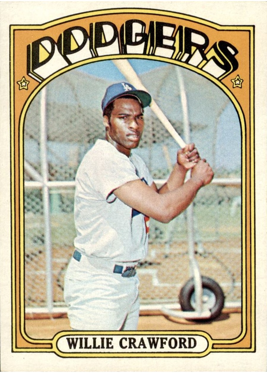 1972 Topps #669 Willie Crawford, Los Angeles Dodgers