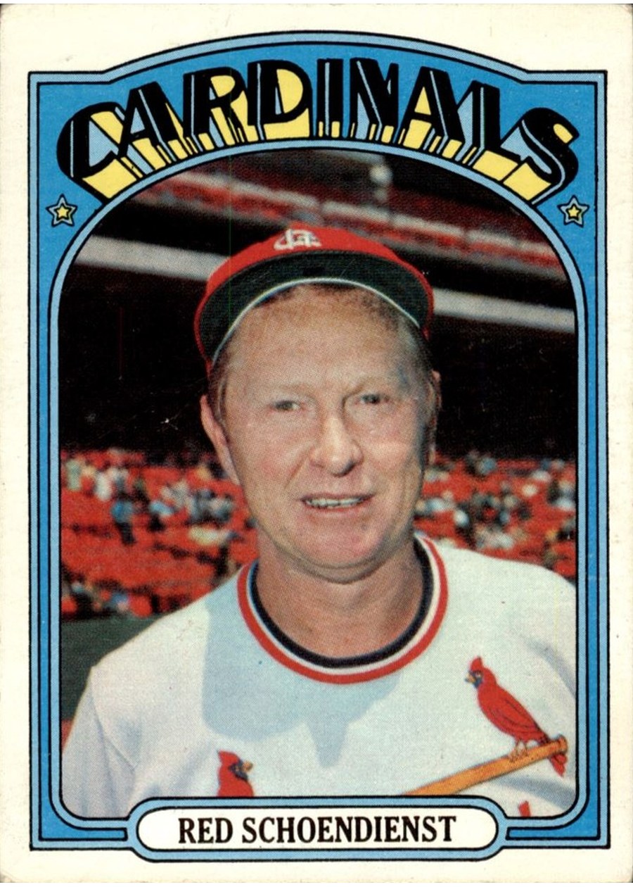 1972 Topps #67 Red Schoendienst, St. Louis Cardinals