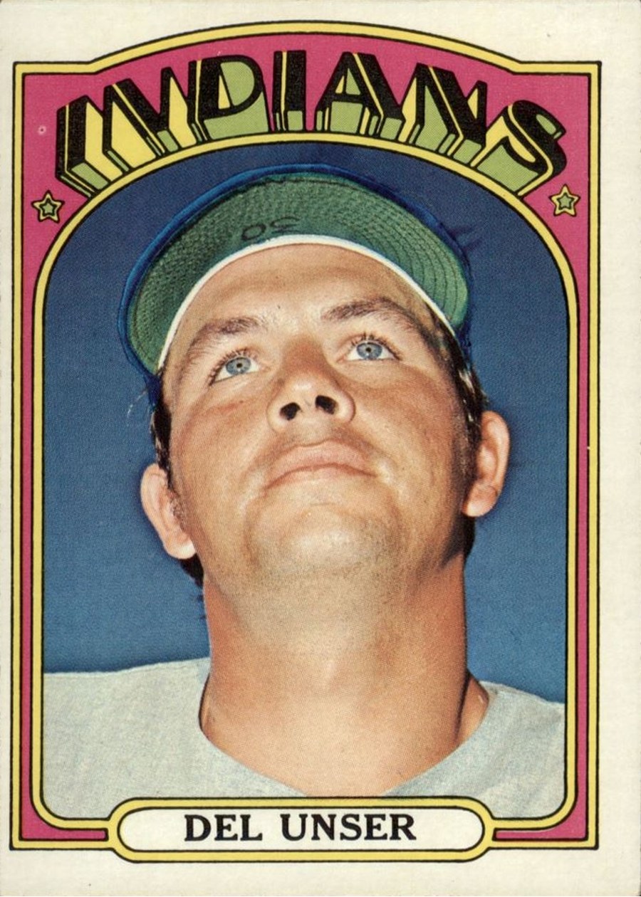 1972 Topps #687 Del Unser, Cleveland Indians