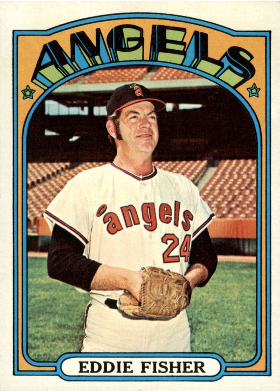 1972 Topps #689 Eddie Fisher, California Angels