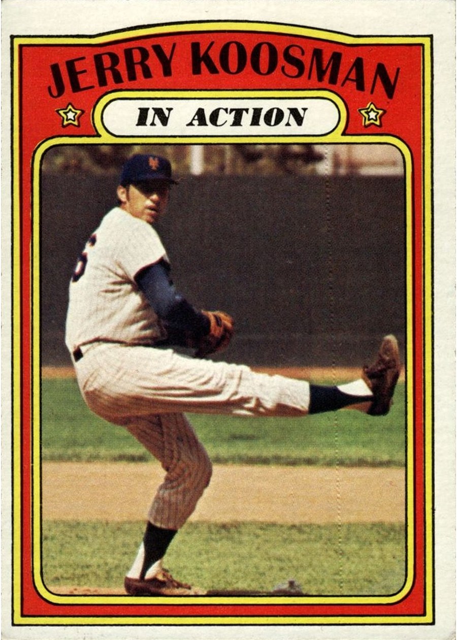 1972 Topps #698 Jerry Koosman In Action, New York Mets