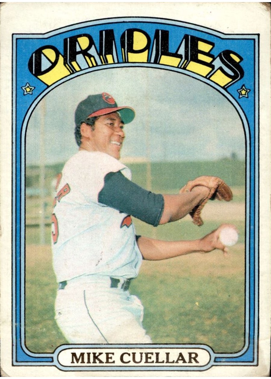 1972 Topps #70 Mike Cuellar, Baltimore Orioles