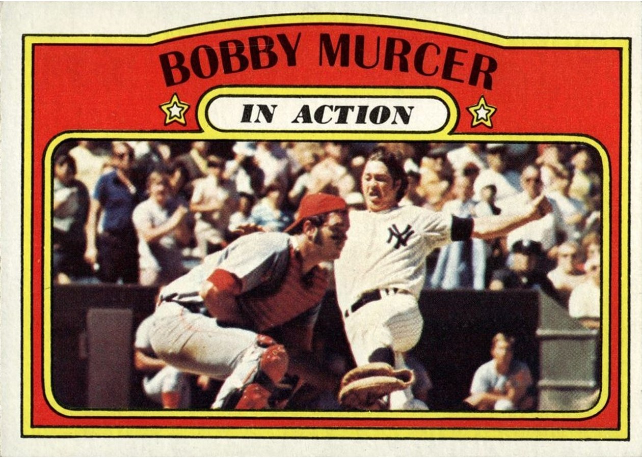 1972 Topps #700 Bobby Murcer In Action, New York Yankees