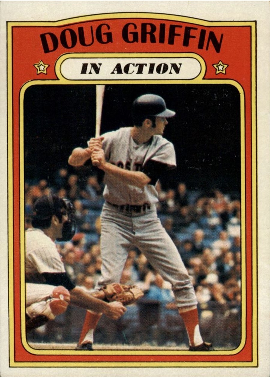 1972 Topps #704 Doug Griffin In Action, Boston Red Sox