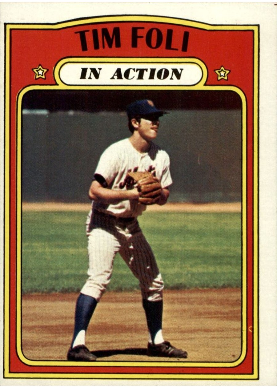1972 Topps #708 Tim Foli In Action, New York Mets