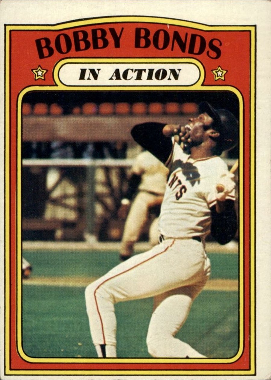 1972 Topps #712 Bobby Bonds In Action, San Francisco Giants