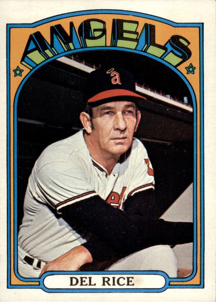 1972 Topps #718 Del Rice, California Angels
