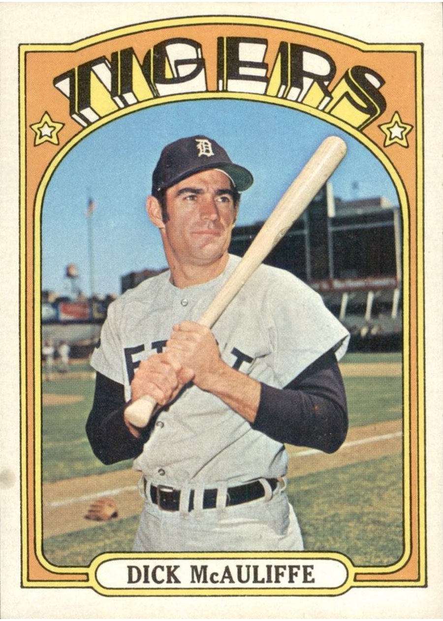 1972 Topps #725 Dick McAuliffe, Detroit Tigers