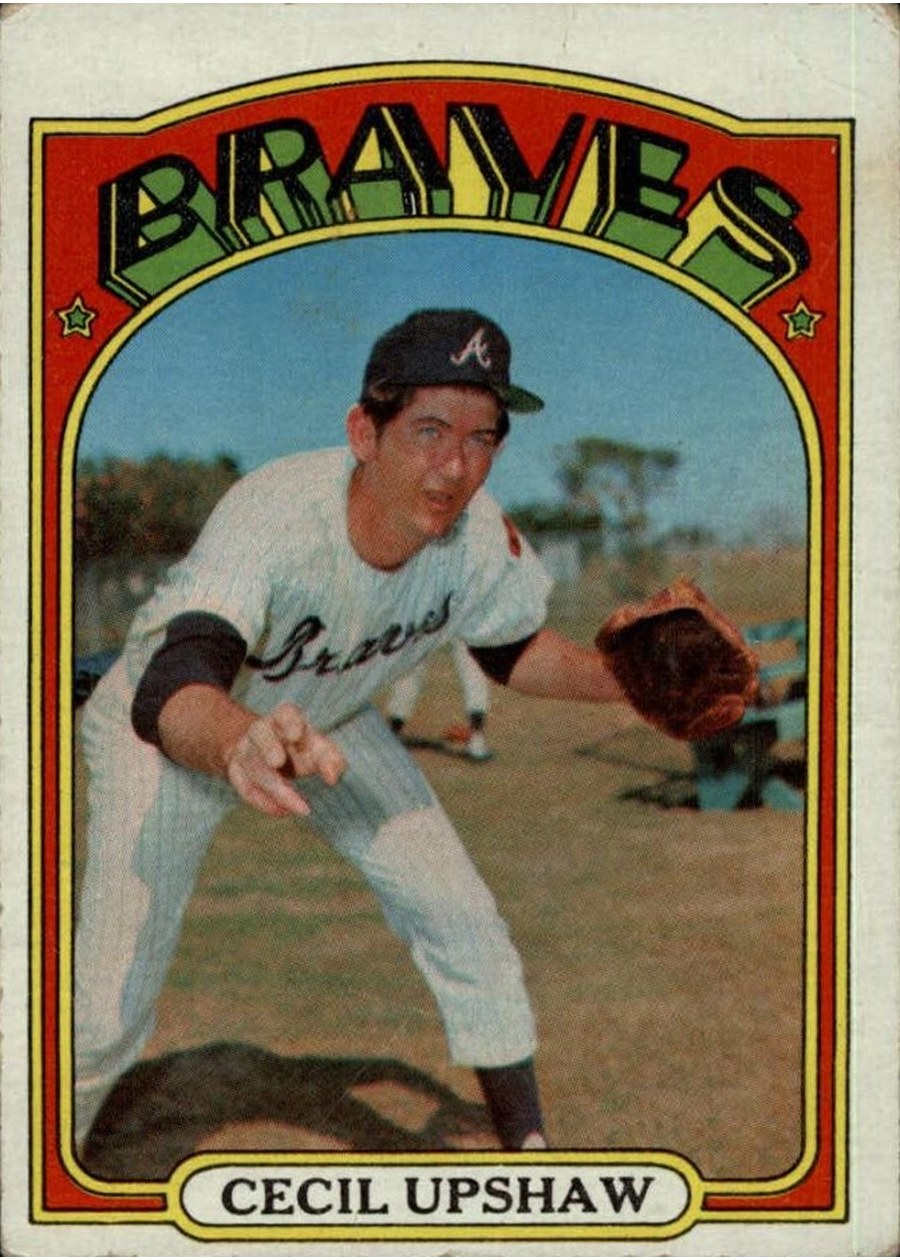 1972 Topps #74 Cecil Upshaw, Atlanta Braves