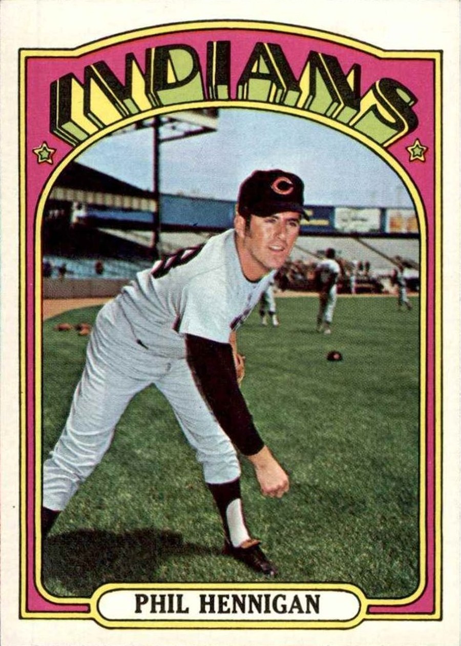 1972 Topps #748 Phil Hennigan, Cleveland Indians