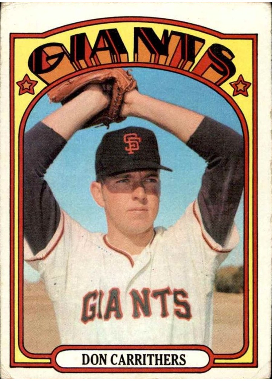1972 Topps #76 Don Carrithers, San Francisco Giants