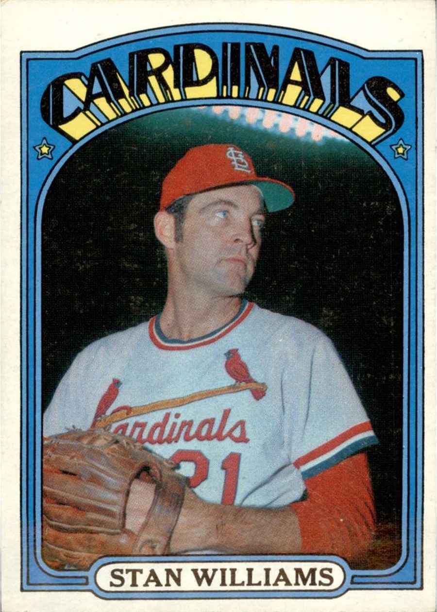 1972 Topps #9 Stan Williams, St. Louis Cardinals