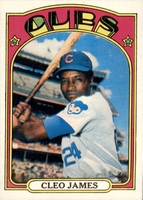 1972 Topps #117 Cleo James - 117a - Yellow Under C and S