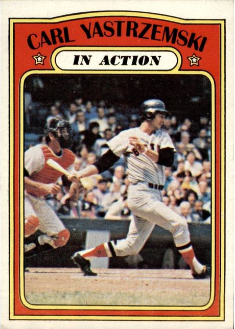 Carl Yastrzemski In Action #38 - 1972 Topps Baseball Card