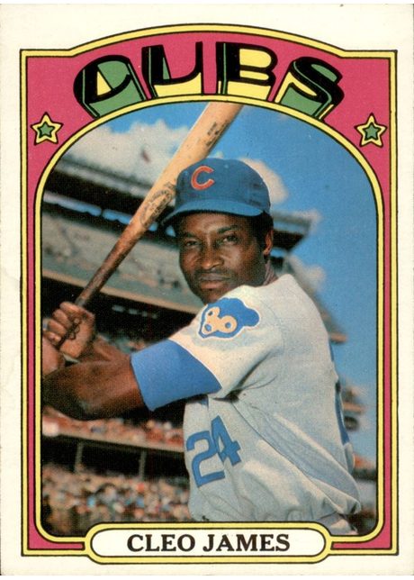 1972 Topps #117 Cleo James - 117b - Green Under C and S