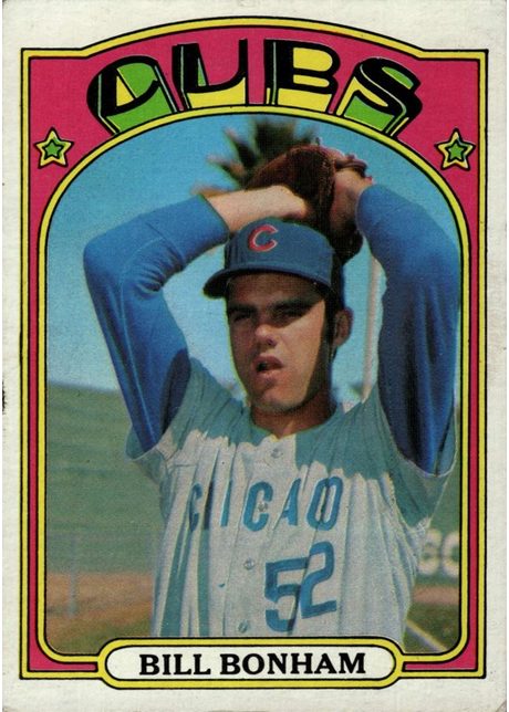 1972 Topps #29 Bill Bonham - 29b - Green Under C and S
