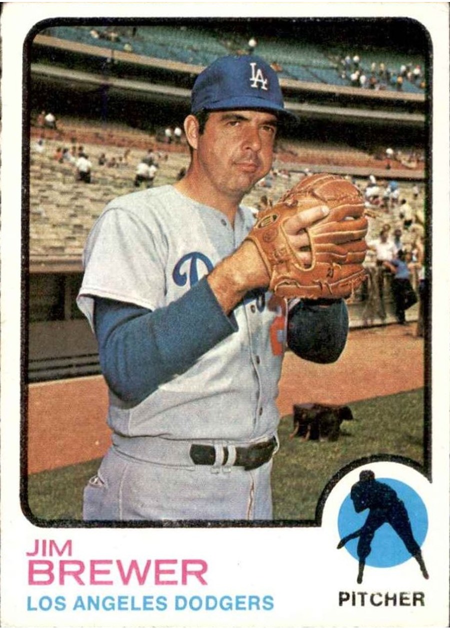 1973 Topps #126 Jim Brewer, Los Angeles Dodgers
