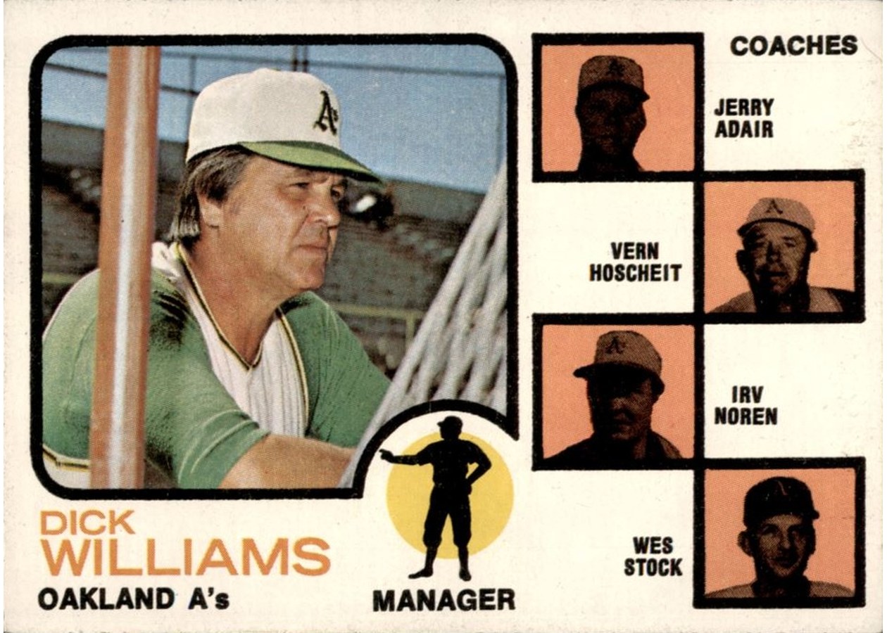 1973 Topps #179 A's Field Leaders, Oakland Athletics