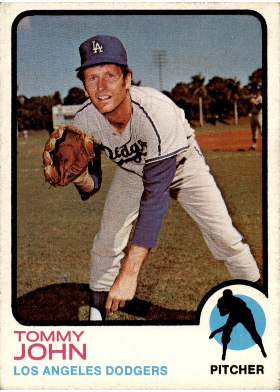 1973 Topps #258 Tommy John, Los Angeles Dodgers