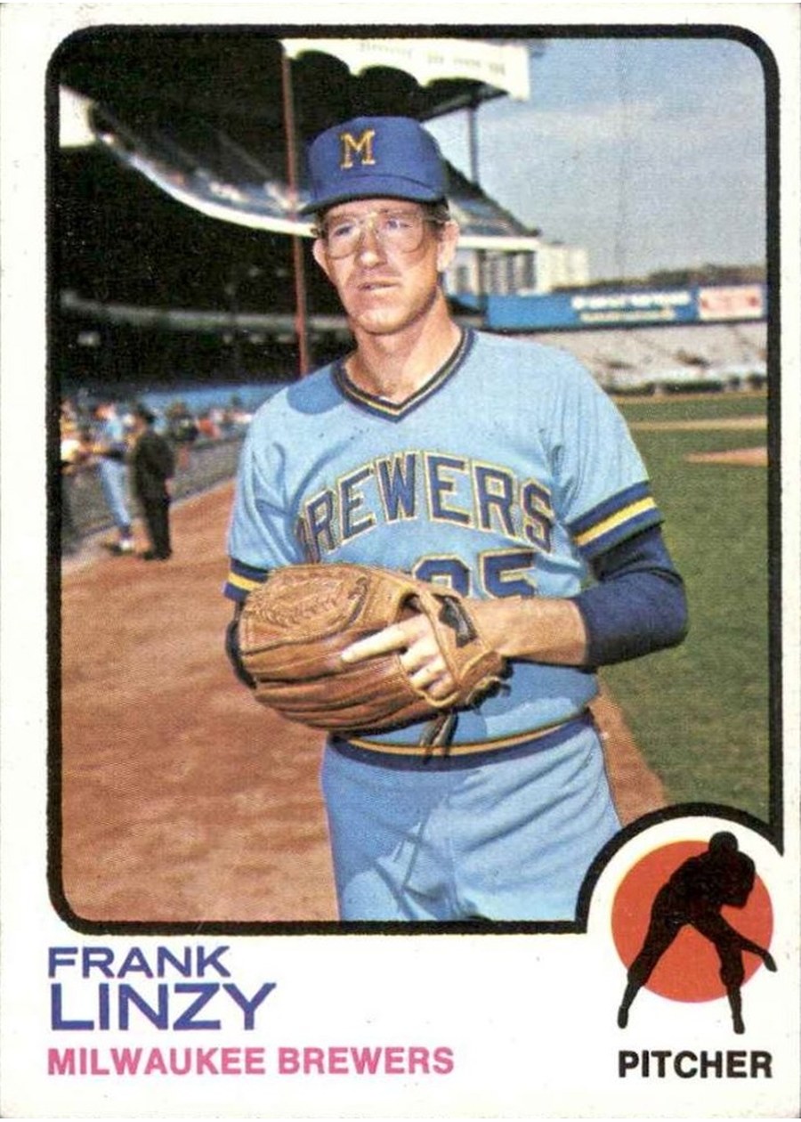 1973 Topps #286 Frank Linzy, Milwaukee Brewers